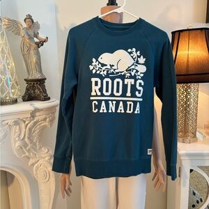 Roots Teal Sweatshirt with Logo